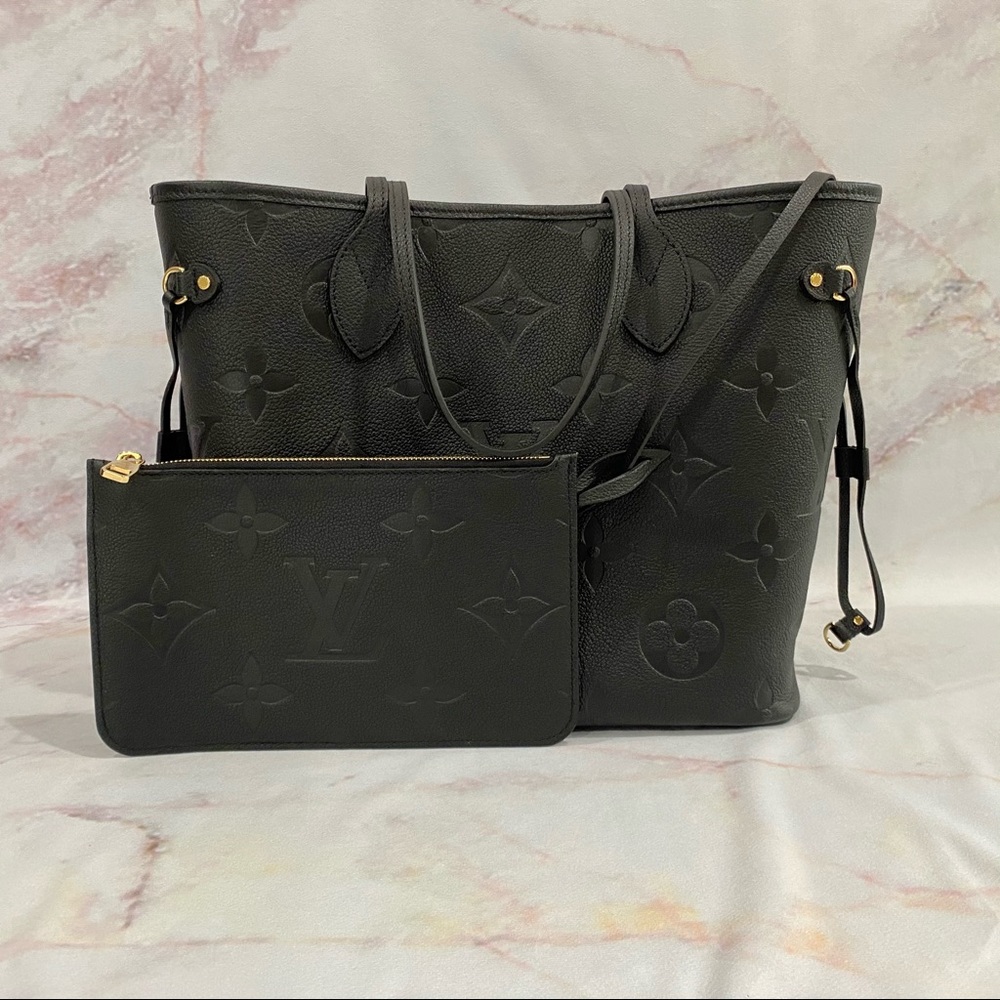 Louis Vuitton Empreinte Neverfull MM Black Tote